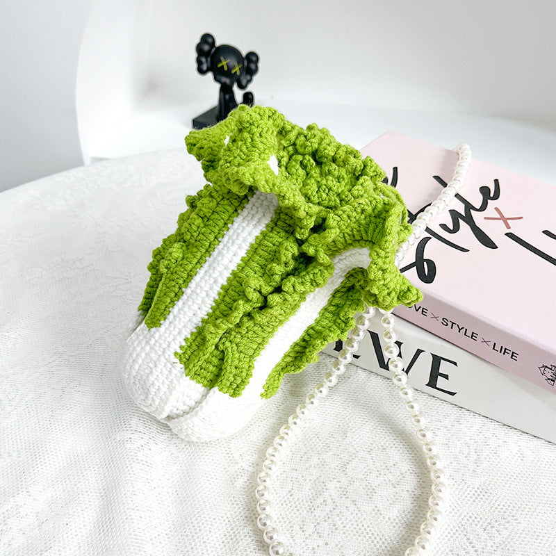 Artificial Cabbage with Detachable Pearls Chain Bulk Wholesale Decorative Floral Accessory