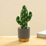 Artificial Potted Cactus Plants Bulk Set 6 Pcs, 6 Inch, Green, Plastic Faux Bonsai