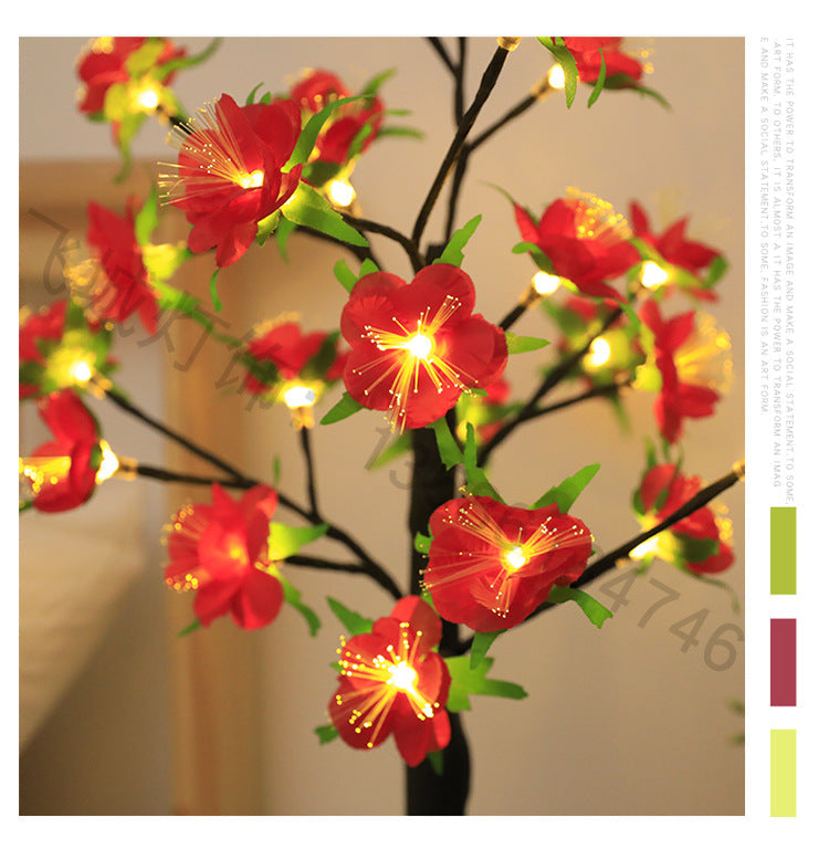 24 Inch Artificial Lighted Flower Tree with Table Lights, Bulk Quantity