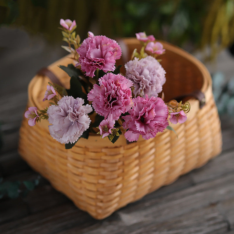 12 Inch Artificial Silk Carnation Bush, Bulk Wholesale Quantity