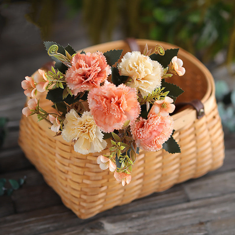 12 Inch Artificial Silk Carnation Bush, Bulk Wholesale Quantity