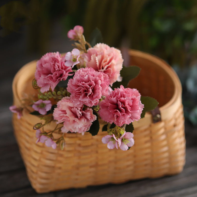 12 Inch Artificial Silk Carnation Bush, Bulk Wholesale Quantity