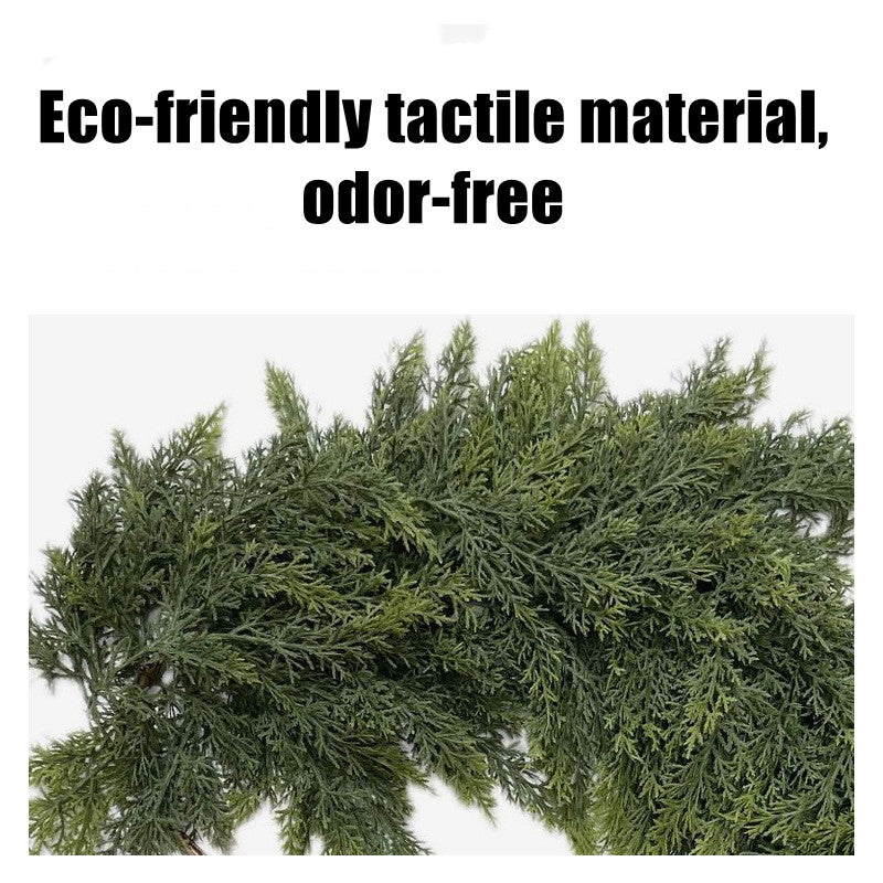 6 Ft Artificial Christmas Cedar Garland with 162 Pine Tips, Indoor Outdoor Holiday Decoration