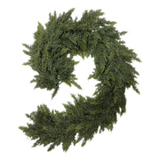 6 Ft Artificial Christmas Cedar Garland with 162 Pine Tips, Indoor Outdoor Holiday Decoration