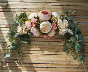Artificial Peony Flowers Bulk 50 Pcs Rustic Wedding Arch Floral Swag for Door Lintel Table Centerpieces