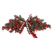 Artificial Christmas Swag with Pre-Lit Holy Berries, 24 Inch, Bulk Holiday Decoration