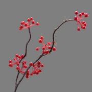 Real Touch Holiday Red Artificial Berries Branch, 12 Inch, 1 Pc