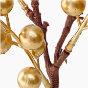 Artificial Christmas Golden Berry Twig 13 Inch 10 Pcs Bulk New Year Holiday Decor