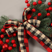 Artificial Christmas Swag with Pre-Lit Holy Berries, 24 Inch, Bulk Holiday Decoration