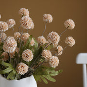 26 Inch Faux Kiku Flower Stems Pom Pom Balls 6 Pcs Artificial Silk Floral Arrangements for Room Decor Centerpieces
