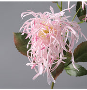 27 Inch Artificial Chrysanthemum Stems Coral Triple Bloom Foliage Spray 10 Pcs Silk Flowers for Autumn Centerpiece