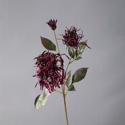 27 Inch Artificial Chrysanthemum Stems Coral Triple Bloom Foliage Spray 10 Pcs Silk Flowers for Autumn Centerpiece