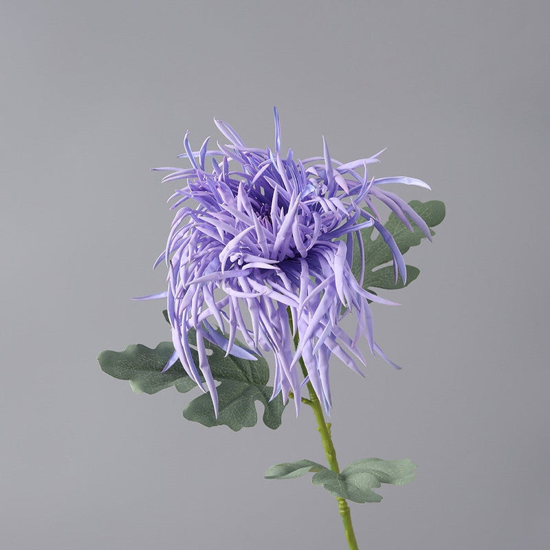 27 Inch Artificial Chrysanthemum Stems Coral Triple Bloom Foliage Spray 10 Pcs Silk Flowers for Autumn Centerpiece