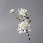 27 Inch Artificial Chrysanthemum Stems Coral Triple Bloom Foliage Spray 10 Pcs Silk Flowers for Autumn Centerpiece