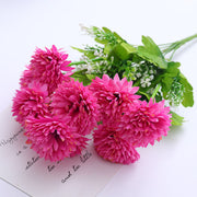 Artificial Chrysanthemum Mum Bush 12 Inch November Birth Flower Silk Floral for Home Wedding Decor