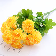 Artificial Chrysanthemum Mum Bush 12 Inch November Birth Flower Silk Floral for Home Wedding Decor