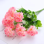 Artificial Chrysanthemum Mum Bush 12 Inch November Birth Flower Silk Floral for Home Wedding Decor