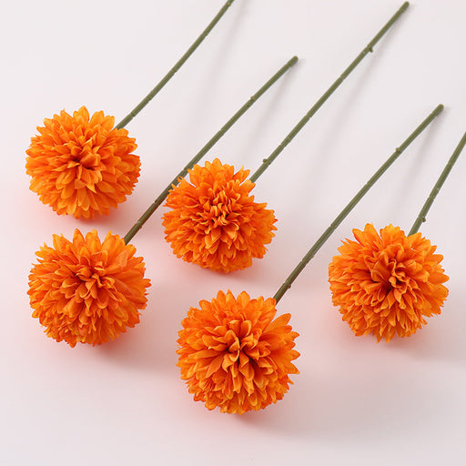 5 Pcs 11 Inch Artificial Chrysanthemum Stems Autumn Colors Silk Flowers Bulk