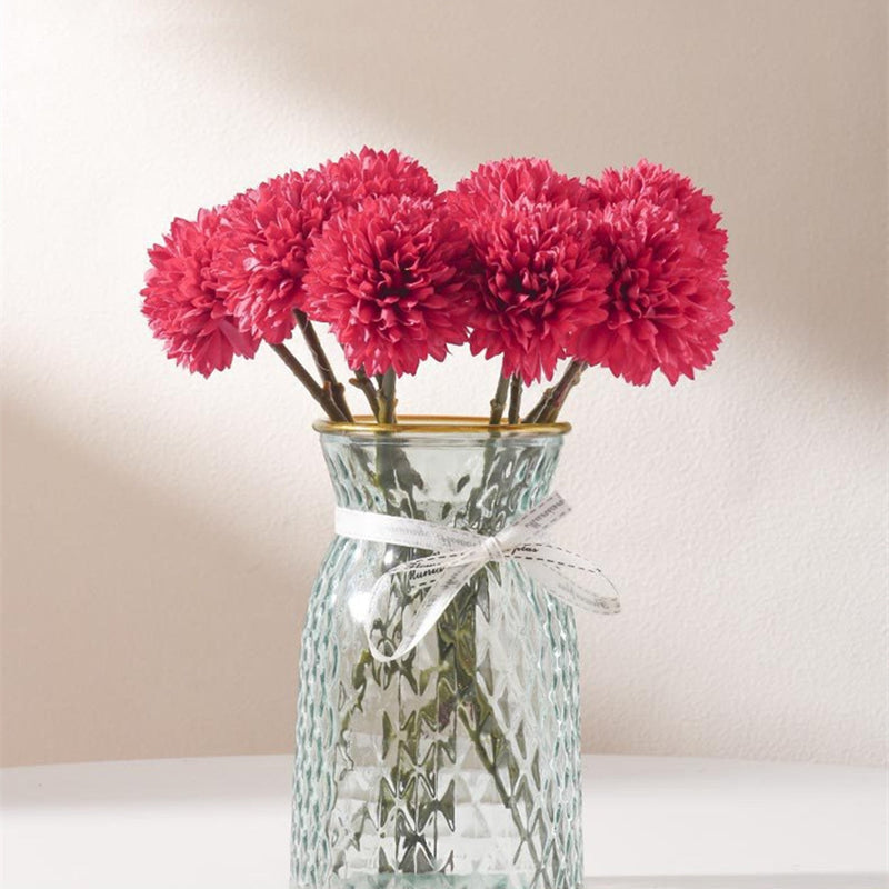 5 Pcs 11 Inch Artificial Chrysanthemum Stems Autumn Colors Silk Flowers Bulk