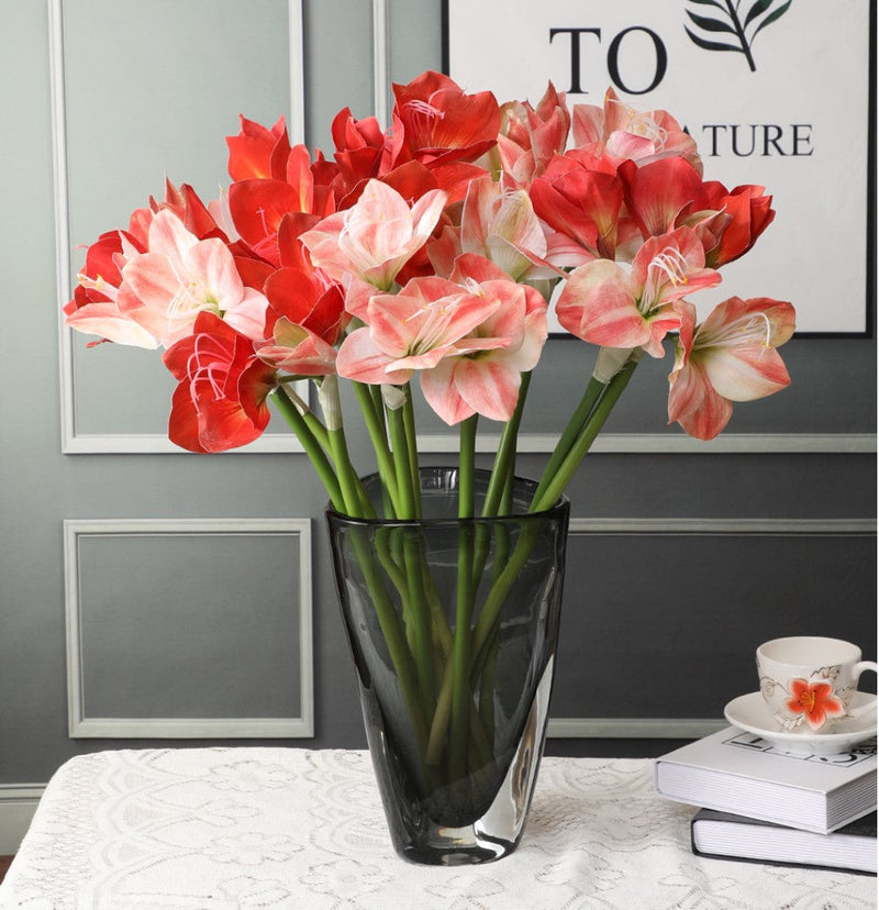 22 Inch Clivia Miniata Natal Lily Silk Flower Stem Bulk Wholesale