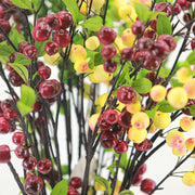 40 Inch Artificial Crabapple Berry Branch – Bulk Wholesale, Realistic Silk Fruit Stem