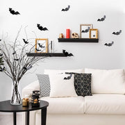 29 Inch Artificial Curly Willow Corkscrew Branches with Bat Decorations, 10 Pcs Halloween Decor