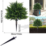 Artificial Topiary Bushes with Spike Stakes, UV Resistant Outdoor Fake Shrubs, Bulk Quantity