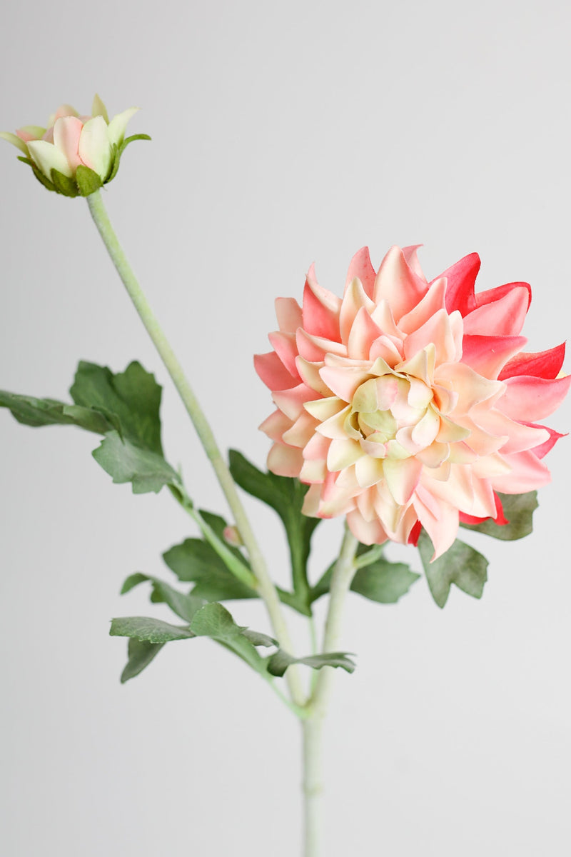 21 Inch Dahlia Stem Branch Artificial Silk Flowers 10 Pcs Bulk Wholesale