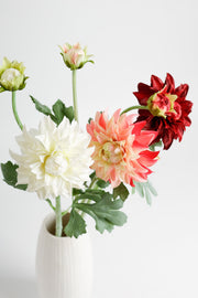 21 Inch Dahlia Stem Branch Artificial Silk Flowers 10 Pcs Bulk Wholesale