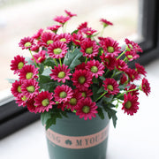 Artificial Daisy Flowers Bouquet 10 Pcs Bulk Faux Spring Silk Flower Bushes