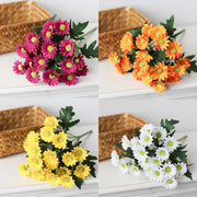 Artificial Daisy Flowers Bouquet 10 Pcs Bulk Faux Spring Silk Flower Bushes