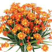 8 Pcs Artificial Daisy Flowers 12 Inch UV Resistant Plastic Faux Greenery Bouquets for Indoor Outdoor Garden Porch Decor