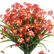 8 Pcs Artificial Daisy Flowers 12 Inch UV Resistant Plastic Faux Greenery Bouquets for Indoor Outdoor Garden Porch Decor