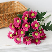 Artificial Daisy Flowers Bouquet 10 Pcs Bulk Faux Spring Silk Flower Bushes