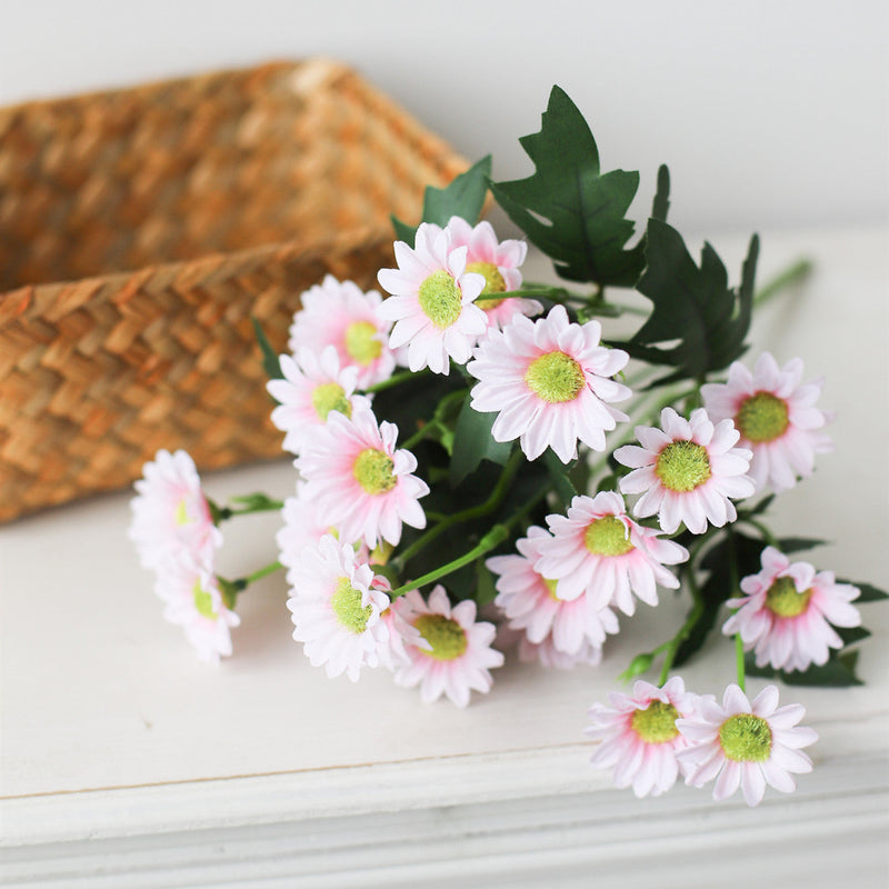 Artificial Daisy Flowers Bouquet 10 Pcs Bulk Faux Spring Silk Flower Bushes