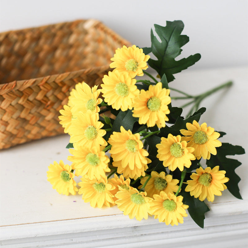 Artificial Daisy Flowers Bouquet 10 Pcs Bulk Faux Spring Silk Flower Bushes