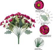 Artificial Daisy Flower Bush Bouquet 10 Pcs UV Resistant Fall Decor for Indoor Garden Window
