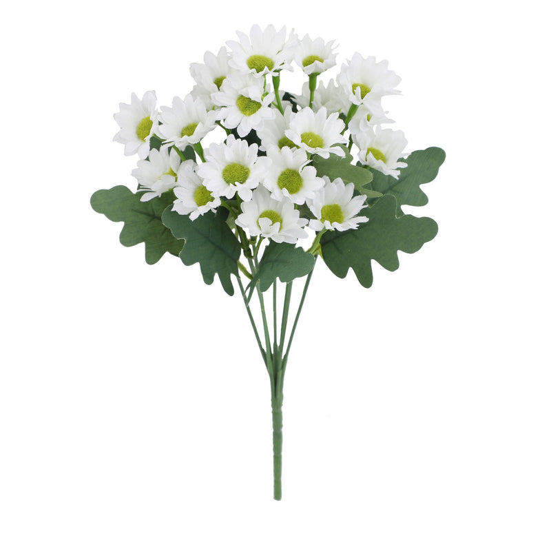 Artificial Daisy Flower Bush Bouquet 10 Pcs UV Resistant Fall Decor for Indoor Garden Window