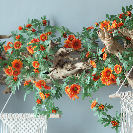 Artificial Daisy Garland Vine 6 Ft Silk Flowers Bulk Hanging Floral Decor for Wedding Garden Outdoor Ceremony