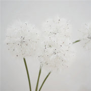 29 Inch White Artificial Dandelion Flower Stem – 10 Pcs Bulk Silk Stems