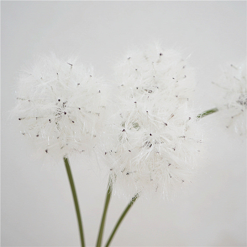 29 Inch White Artificial Dandelion Flower Stem – 10 Pcs Bulk Silk Stems