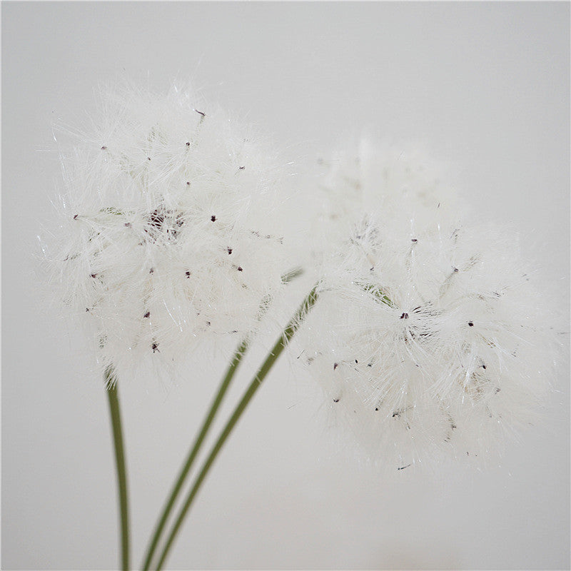 29 Inch White Artificial Dandelion Flower Stem – 10 Pcs Bulk Silk Stems