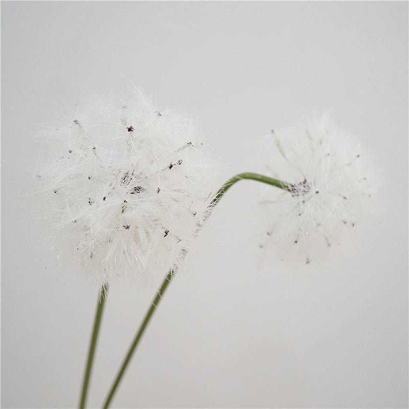 29 Inch White Artificial Dandelion Flower Stem – 10 Pcs Bulk Silk Stems