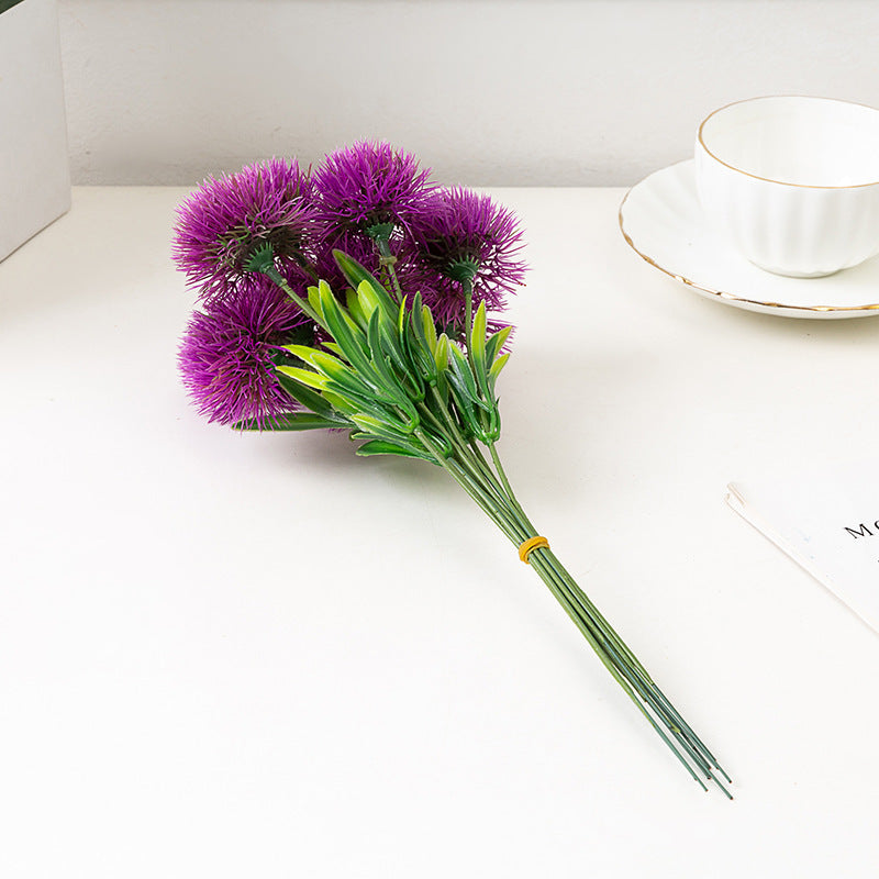 10 Pcs 11 Inch Artificial Kiku Dandelion Ball Flower Stems Bulk Silk Floral Stems