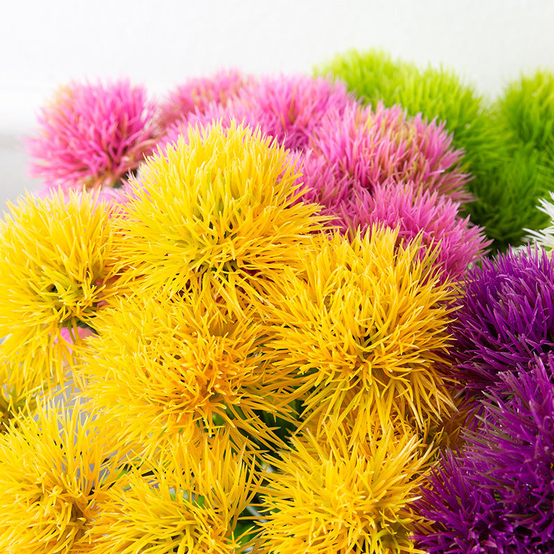 10 Pcs 11 Inch Artificial Kiku Dandelion Ball Flower Stems Bulk Silk Floral Stems