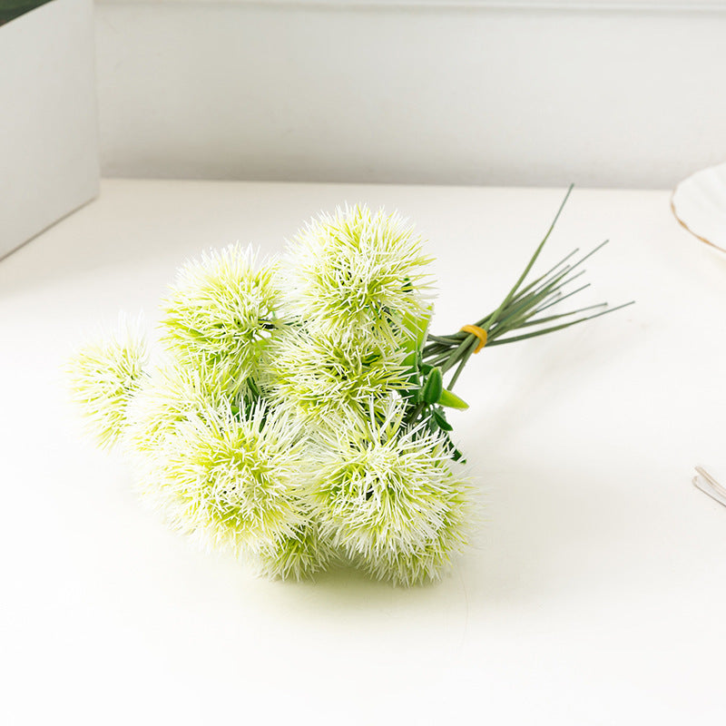 10 Pcs 11 Inch Artificial Kiku Dandelion Ball Flower Stems Bulk Silk Floral Stems