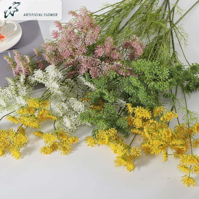 32 Inch Wild Carrot Flowers Artificial Queen Anne's Lace Spray Stems Bulk Quantity