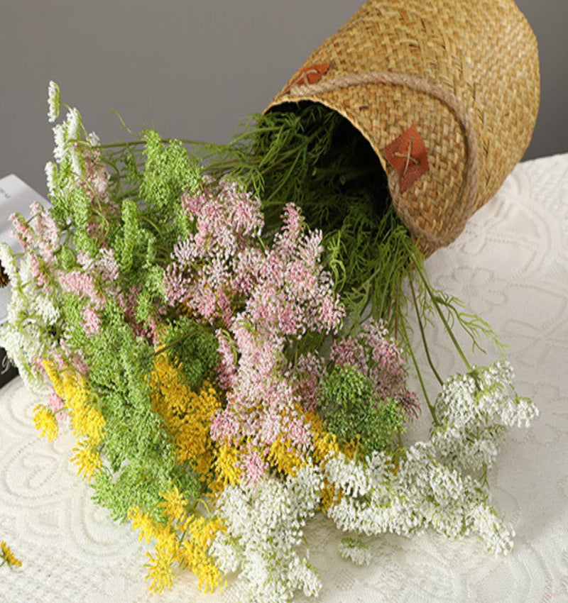 32 Inch Wild Carrot Flowers Artificial Queen Anne's Lace Spray Stems Bulk Quantity