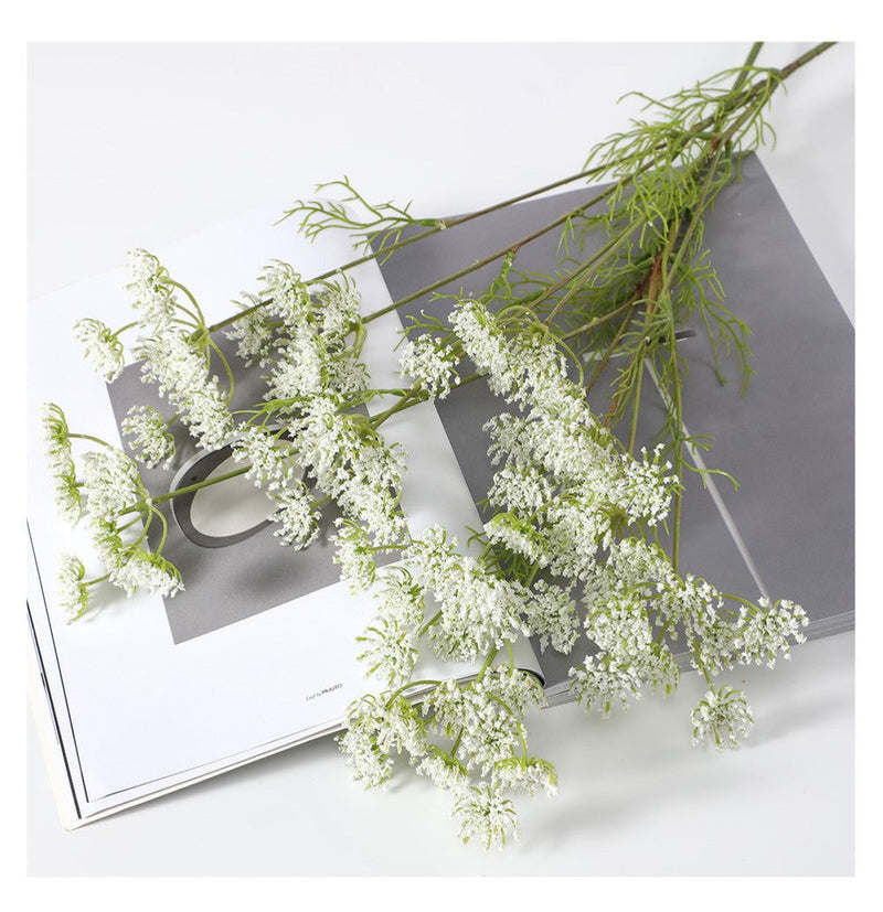32 Inch Wild Carrot Flowers Artificial Queen Anne's Lace Spray Stems Bulk Quantity
