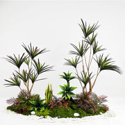 Artificial Dracaena Plant Tree - Bulk Greenery Red Leaves, 10 Pcs, Artificial Silk Plants for Home Decor